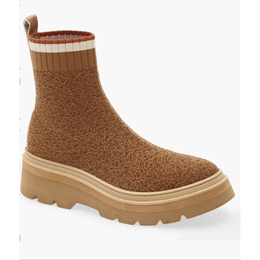 SOFFT Provea Knit Sock Boots Chunky Platform Lug Sole Ankle Booties sz 8 NWB